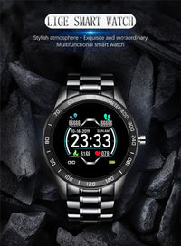 Smart Watch For Men With  LED Screen and  Heart Rate Monitor Blood Pressure Fitness tracker Sport waterproof Smartwatch
