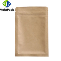 Zip Lock Mylar Packaging Bags with Tear Notch,Multi Sizes Smell Proof Kraft Paper Bags,Heat Sealing Ziplock Pouches,Eco-friendly