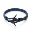 Elegant Modern Fashion Black Anchor Luxury Bracelets For Men And Women Charm Rope Chain Couple Bracelet Metal Airplane Leather Hooks Homme Jewelry