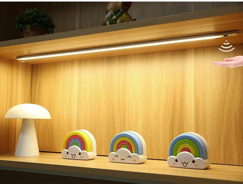 STEVVEX USB Powered Smart LED Kitchen Light with  Hand Sweep Sensor Lamp High Brightness Back light for Cabinet Wardrobes Drawer .