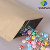 Zip Lock Mylar Packaging Bags with Tear Notch,Multi Sizes Smell Proof Kraft Paper Bags,Heat Sealing Ziplock Pouches,Eco-friendly