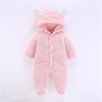 Newborn Winter Hoodie Baby Rompers Outwear Infant Baby Jumpsuit 3M -12M For Girls and Boys Winter Romper