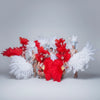 Ostrich Feather Headdress & Pearl Suit Stage Costume Set