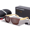 Polarized Bamboo Elegant Wood Sunglasses for Men and Women in Famous Retro Classic Style  Design With UV400 Protection