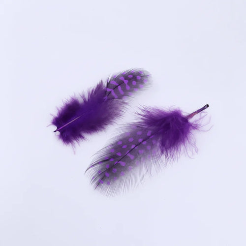 Natural Spotted Guinea Fowl Feathers 100PC