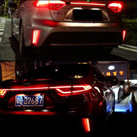 iJDM Car Red LED Bumper Reflector Lights For Toyota Corolla (2020 2021) Function as Tail,Brake & Rear Fog Lamps,Turn Light Lamp