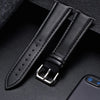COROS Calfskin Leather Watch Band - Soft Wrist Strap with Silver Buckle