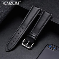 OnePlus Leather Watch Band, Soft Calfskin Strap with Silver Buckle