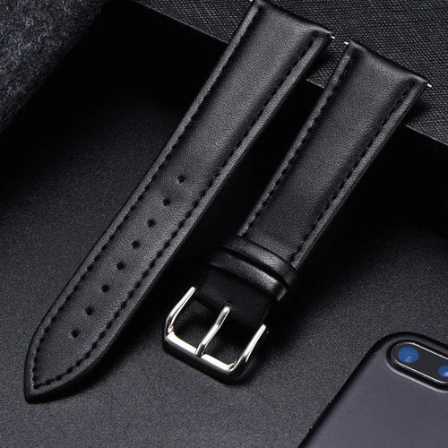 Motorola Moto Watch Band, Soft Calfskin Leather Strap, Steel Buckle