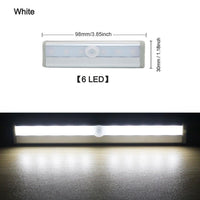 STEVVEX 6/10 LEDs PIR  with Motion Sensor Light for Cupboard, Wardrobe, Bed Lamp LED Under Cabinet Night Light For Closet Stairs Kitchen and multifunctional