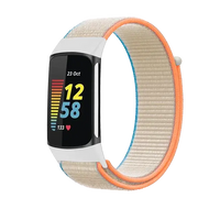 Fitbit Charge 5 6 Nylon Velcro Band - Durable Comfortable Strap