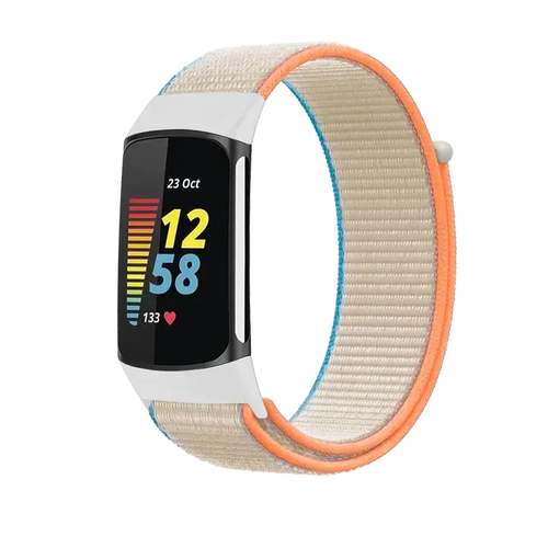 Fitbit Charge 5 6 Nylon Velcro Band - Durable Comfortable Strap