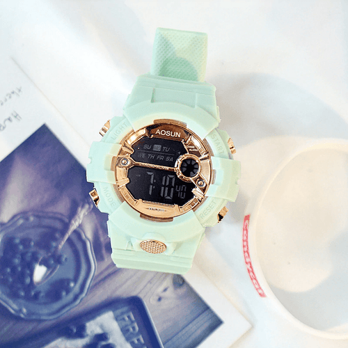 Electroic Shock Digital Watch Unisex Sports Waterproof  Watch With LED Colorful Mode Wristwatch For  Men and woman