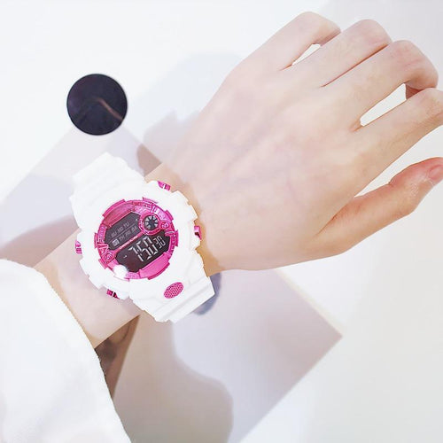 Electroic Shock Digital Watch Unisex Sports Waterproof  Watch With LED Colorful Mode Wristwatch For  Men and woman