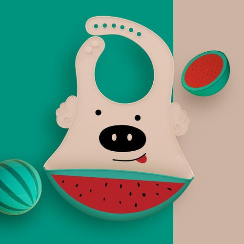 Adjustable Oil-proof  Food Grade Silicone Drool bib Soft And Comfortable Saliva Towel Lunch Baby Bib For Babies and Kids