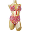 Sparkly Samba Carnival Stone Wire Bra & High-Waisted Bottom Two-Piece Costume Set