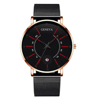 Men Watches Luxury Fashion Mens Business Watch Ultra Thin Stainless Steel Mesh Belt Quartz Wrist Watch For Men's and Boys