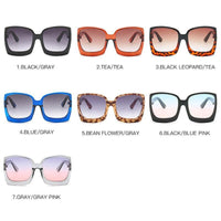 Fashion Oversized Women Square Big Frame Graduent Woman and Lady Sunglasses Brand Designer with  UV400 Protection gafas de sol mujer
