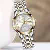 Women's Two Tone Stainless Steel Bracelet Watch Slim