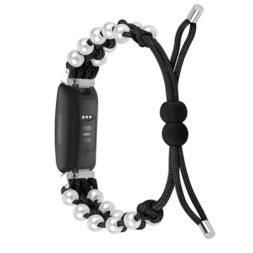 Fitbit Inspire 3, 2, 1, HR Braided Bead Band - Stylish Strap