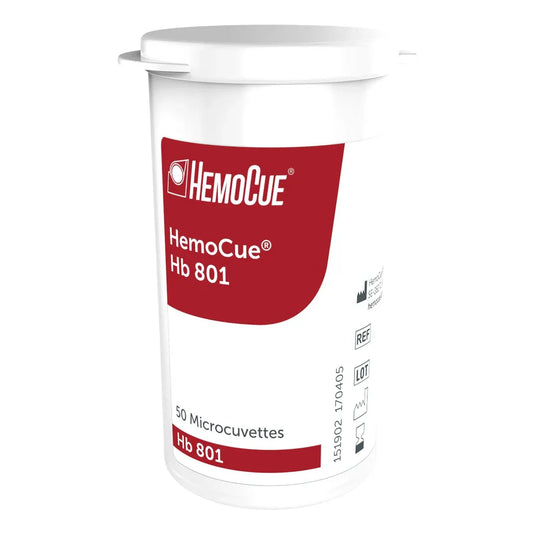 HemoCue Hb 801 Microcuvettes (200 Tests, 4 x 50) for POCT