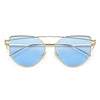 NEW  Stevvex Designer Cat eye Sunglasses For Women and Ladies in Vintage Metal Reflective Glasse Mirror Retro Oculos De Sol Gafas Style With UV 400 Protection