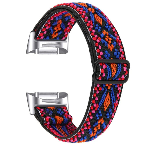 Fitbit Charge 6 5 Nylon Strap - Elastic Sport Fabric Design