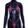 Luxury Rhinestone Lingerie Body Chain Set – Shimmering Crystal Bra & Thong Waist Harness Set for Festivals, Raves & Exotic Clubwear