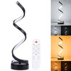 LED Spiral Table Lamp Modern Curved Desk Bedside Lamp Dim able Warm White Light For Living Room And Bedroom