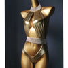 Classic Rhinestone Push-Up Performance Set – Shimmering Crystal Bandage Costume & Bling Two-Piece for GoGo Dancers & Festivals