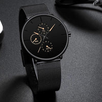 Relogio Masculino Unisex  Woman and Men Quartz Watch In Casual Slim Mesh Style Designer Sport Watch