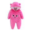 Newborn Winter Hoodie Baby Rompers Outwear Infant Baby Jumpsuit 3M -12M For Girls and Boys Winter Romper