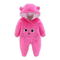 Newborn Winter Hoodie Baby Rompers Outwear Infant Baby Jumpsuit 3M -12M For Girls and Boys Winter Romper
