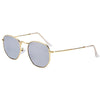 New  Luxury and Elegant Reflective Universla Sunglasses for Men and  Women Stainless Steel Frame Eyewear Mirror Hexagon Glasses With UV400 Protection