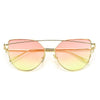 NEW  Stevvex Designer Cat eye Sunglasses For Women and Ladies in Vintage Metal Reflective Glasse Mirror Retro Oculos De Sol Gafas Style With UV 400 Protection