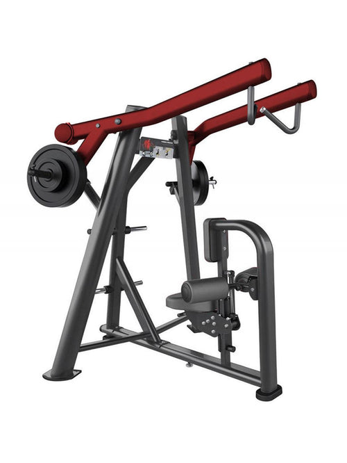 Elite Leverage High Lat Row - Muscle D Fitness - Commercial - Adjustable Seat - Plate Loaded - Back Workout