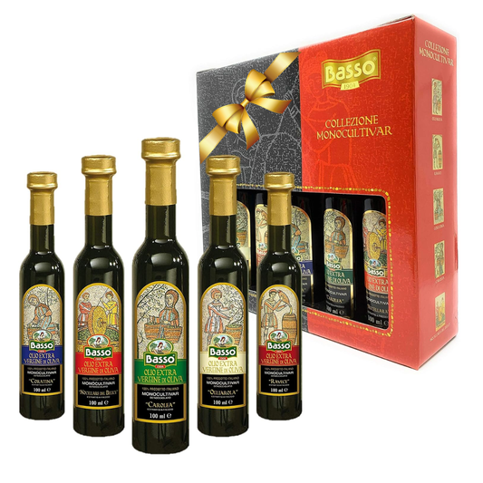 Basso 1904 Limited Edition Italian EVOO Tasting Gift Set – 5 x 100 ml