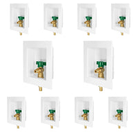 10 Pcs 1/2" PEX Crimp (F1807) Inlet, Ice Maker Outlet Box,