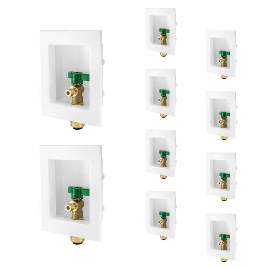 10 Pcs 1/2" Push Fit Inlet, Ice Maker Outlet Box