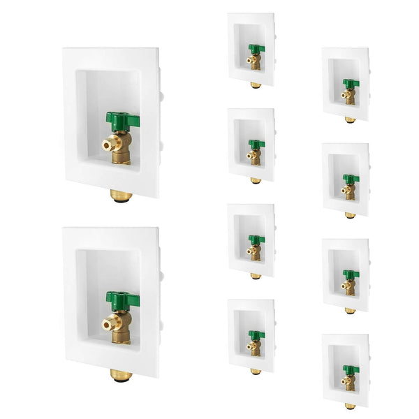10 Pcs 1/2" Push Fit Inlet, Ice Maker Outlet Box