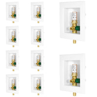 10 Pcs 1/2" PEX Crimp (F1807) Inlet, Ice Maker Outlet Box, with Copper Arrestor