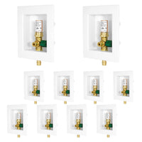 10 Pcs 1/2" PEX Expansion (F1960) Inlet, Ice Maker Outlet Box, with Copper Arrestor