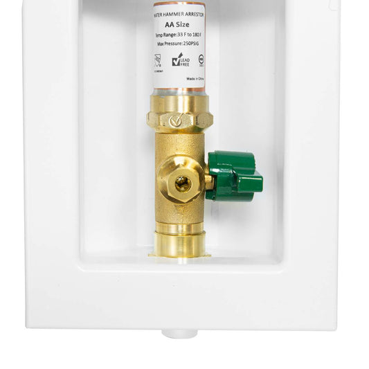 1/2" CPVC PPE Intet, Ice Maker Outlet Box, with Copper Arrestor