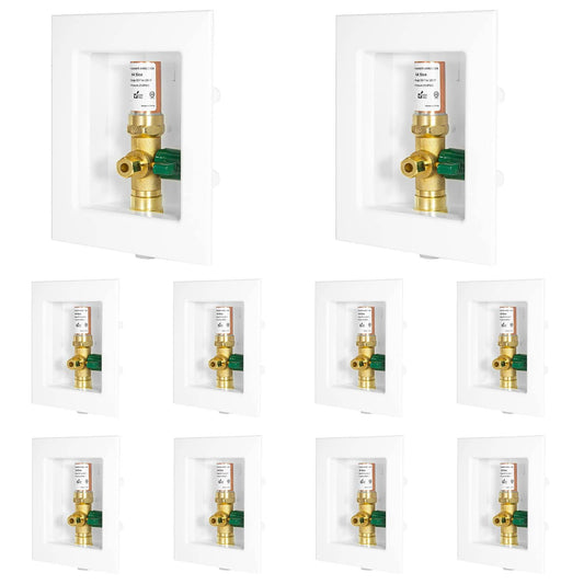 10 Pcs 1/2" CPVC PPE Intet, Ice Maker Outlet Box, with Copper Arrestor
