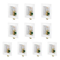 10 Pcs 1/2" Push Fit Inlet, Ice Maker Outlet Box, with Copper Water Hammer Arrestor