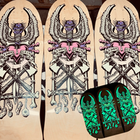 Ed Gein, Limited Edition, Hand-Painted GLOW-IN-THE-DARK Deck 10"x30” (1 of 5)