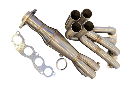 SPDZ1 K Swap K20 K24 Megaphone Exhaust Header 2 Bolt 4-1 Tri-Y EK EG DC2 Civic Pipe