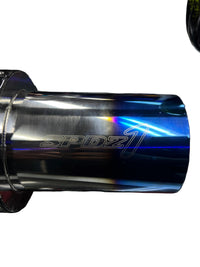 SPDZ1 Carbon Series Performance Muffler – 3" Inlet / 4.5" Burnt Tip (No-Weld Design)