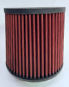 SPDZ1 High-Flow Performance Intake Filter – 3" Inlet, Pre-Oiled, Black Wrinkle w/ Red Media (Universal)