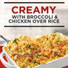 Banquet Family Size Creamy Sauce with Broccoli and Chicken Over Rice, Frozen Meal